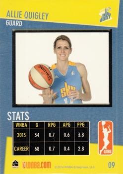 2014 Rittenhouse WNBA #9 Allie Quigley Back