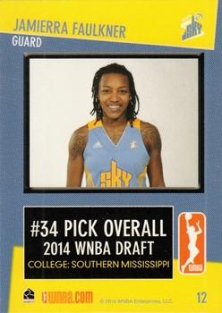 2014 Rittenhouse WNBA #12 Jamierra Faulkner Back