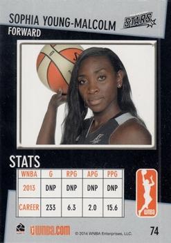 2014 Rittenhouse WNBA #74 Sophia Young-Malcolm Back