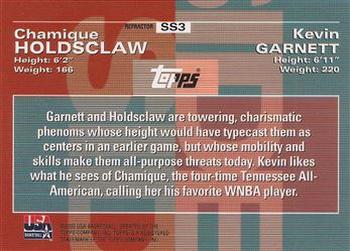 2000 Topps Team USA - Side by Side Non-Refractor/Refractor #SS3 Kevin Garnett / Chamique Holdsclaw Back