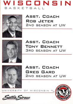 2002-03 UW Health Wisconsin Badgers #16 Assistant Coaches Back