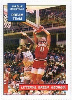 1990-91 Kentucky Wildcats Big Blue Magazine Dream Team/Award Winners - Perforated #23 Litterial Green Front