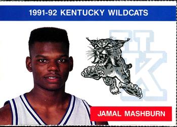 1991-92 Kentucky Wildcats Big Blue Magazine Double - Perforated #12 Jamal Mashburn Front