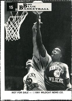 1991-92 Kentucky Wildcats Big Blue Magazine Double - Perforated #15 Andre Riddick Back