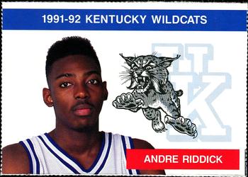 1991-92 Kentucky Wildcats Big Blue Magazine Double - Perforated #15 Andre Riddick Front