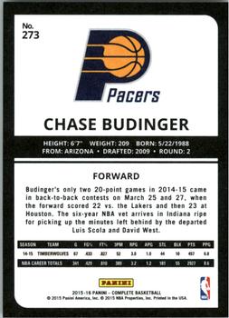 2015-16 Panini Complete - Silver #273 Chase Budinger Back