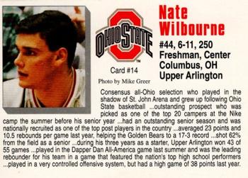 1992-93 Ohio State Buckeyes #14 Nate Wilbourne Back