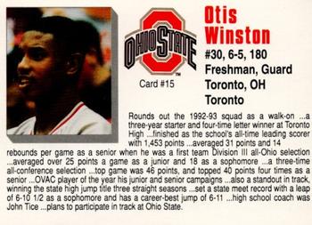 1992-93 Ohio State Buckeyes #15 Otis Winston Back