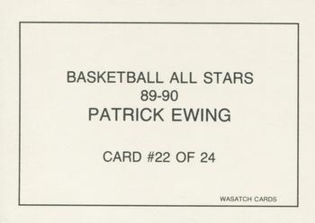 1989-90 Wasatch Basketball All-Stars #22 Patrick Ewing Back