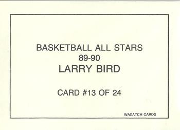 1989-90 Wasatch Basketball All-Stars #13 Larry Bird Back