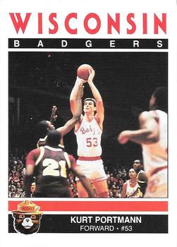 1989-90 Wisconsin Badgers Smokey #NNO Kurt Portmann Front