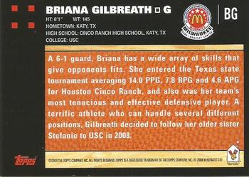 2008 Topps McDonald's All-American Game #BG Briana Gilbreath Back