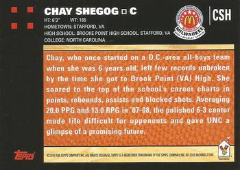 2008 Topps McDonald's All-American Game #CSH Chay Shegog Back
