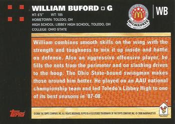 2008 Topps McDonald's All-American Game #WB William Buford Back