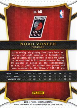 2015-16 Panini Select #68 Noah Vonleh Back