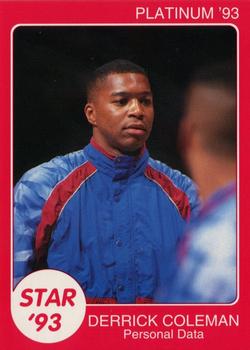 1993 Star Platinum #80 Derrick Coleman Front