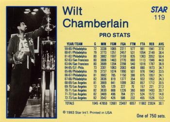 1993 Star Platinum #119 Wilt Chamberlain Back