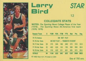 1992-93 Star Court Kings #12 Larry Bird Back