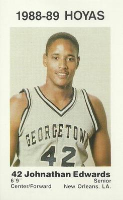 1988-89 Georgetown Hoyas Police #5 Jonathan Edwards Front