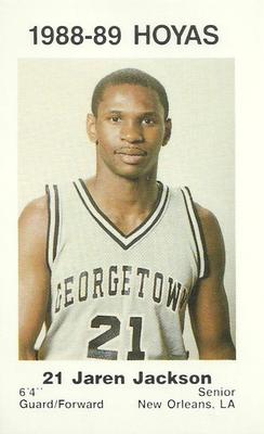 1988-89 Georgetown Hoyas Police #8 Jaren Jackson Front