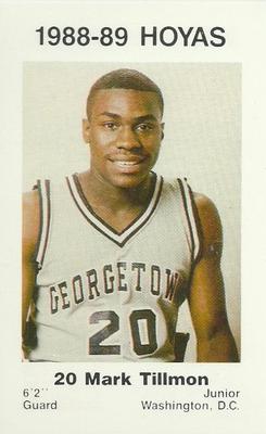 1988-89 Georgetown Hoyas Police #14 Mark Tillmon Front