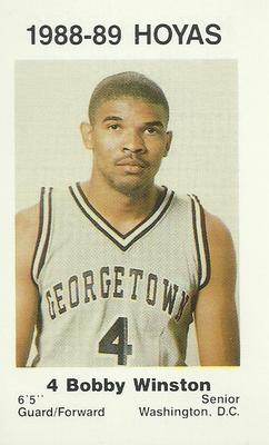 1988-89 Georgetown Hoyas Police #16 Bobby Winston Front