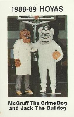 1988-89 Georgetown Hoyas Police #17 McGruff the Crime Dog / Jack the Bulldog Front