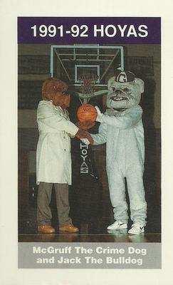 1991-92 Georgetown Hoyas Police #17 Jack the Bulldog / McGruff the Crime Dog Front