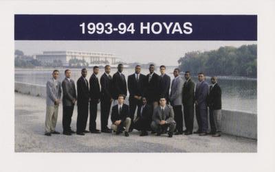 1993-94 Georgetown Hoyas #1 Hoyas Team Front
