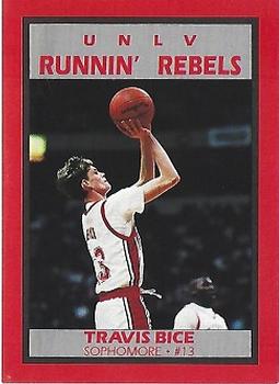 1989-90 7-Eleven UNLV Runnin' Rebels #3 Travis Bice Front