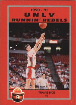 1990-91 UNLV Runnin' Rebels Smokey #4 Travis Bice Front