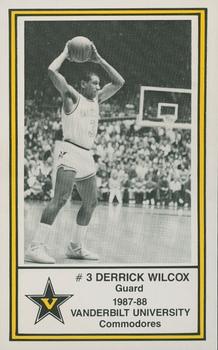 1987-88 Vanderbilt Commodores Police #9 Derrick Wilcox Front