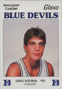 1987-88 Duke Blue Devils #NNO Greg Koubek Front