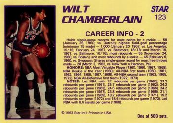 1992-93 Star Stellar #123 Wilt Chamberlain Back