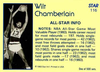 1992-93 Star Nova #116 Wilt Chamberlain Back