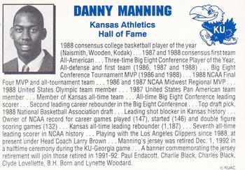 1992-93 Kansas Jayhawks #NNO Danny Manning Back