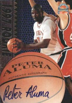 1997-98 Score Board Autographed - 1997 Rookies Silver #NNO Peter Aluma Front