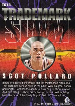 1997-98 Score Board Autographed - Trademark Slam #TS14 Scot Pollard Back