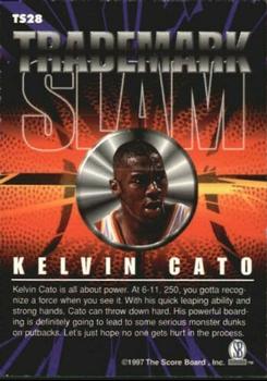 1997-98 Score Board Autographed - Trademark Slam #TS28 Kelvin Cato Back