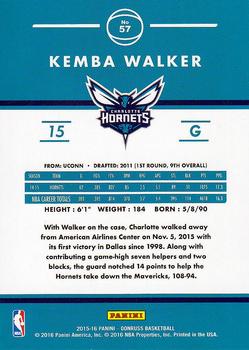 2015-16 Donruss #57 Kemba Walker Back