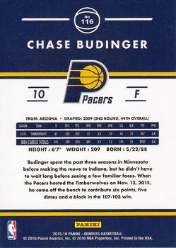 2015-16 Donruss #116 Chase Budinger Back