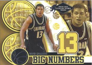2004 Press Pass - Big Numbers Collectors Series #BN 20 David Harrison Front