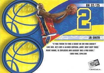2004 Press Pass - Big Numbers Collectors Series #BN 22 JR Smith Back