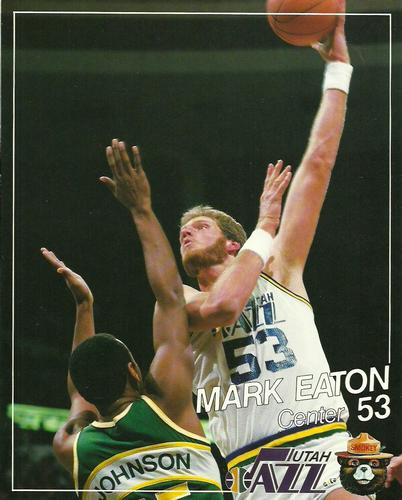 1988-89 Utah Jazz Smokey #NNO Mark Eaton Front