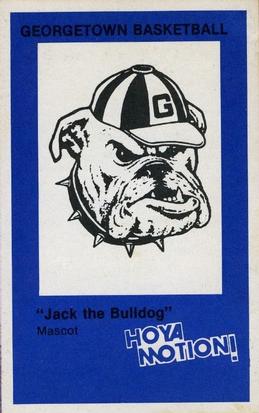 1981-82 Georgetown Hoyas #1 Jack the Bulldog Front