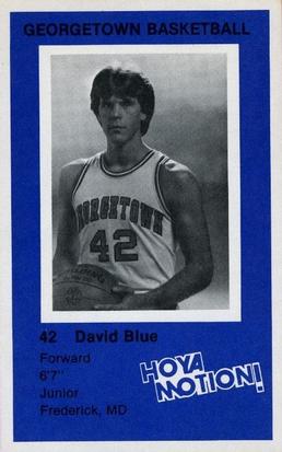 1981-82 Georgetown Hoyas #17 David Blue Front