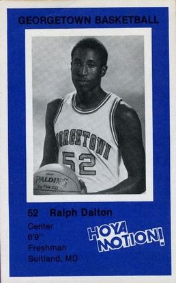 1981-82 Georgetown Hoyas #19 Ralph Dalton Front