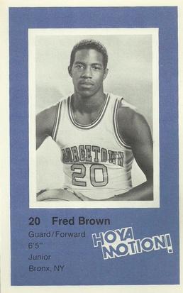 1982-83 Georgetown Hoyas Police #5 Fred Brown Front