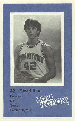 1982-83 Georgetown Hoyas Police #7 David Blue Front