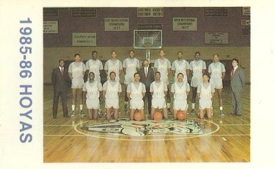 1985-86 Georgetown Hoyas Police #1 Hoyas Team Front